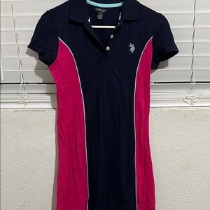U.S. Polo Assn. Navy and Pink Polo Dress